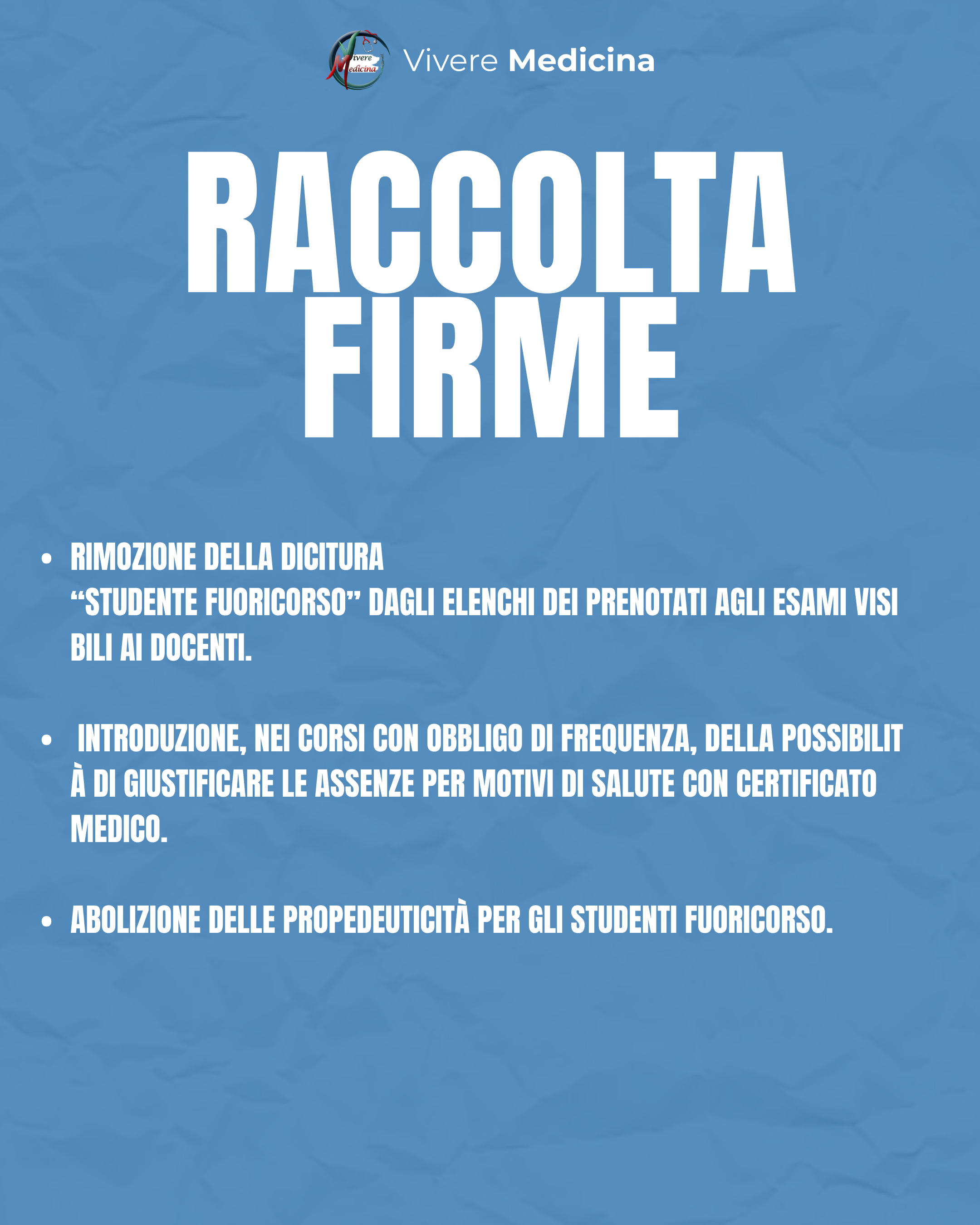 Scopri di più sull'articolo RACCOLTA FIRME – I DIRITTI DEGLI STUDENTI NON POSSONO ASPETTARE